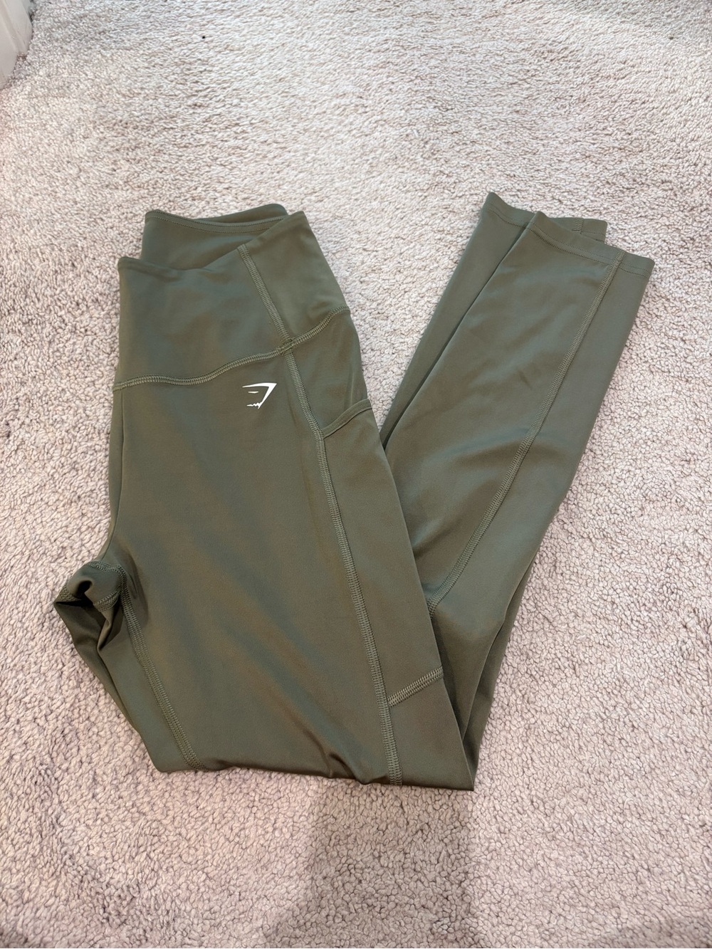 Gymshark Small Green Active High-Rise Leggings